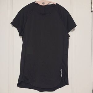 Reebok Women's Mesh Black Short Sleeve Athletic Tee